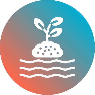 Bir bitki simgesinin vektör illüstrasyonu