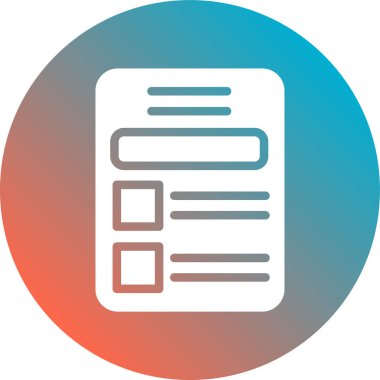 belge düz vektör simgesi