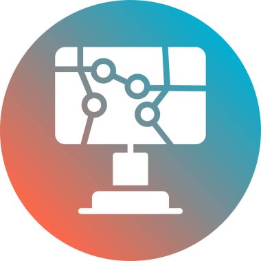 Modern b 'nin vektör illüstrasyonu bilgisayarın simgesinden yoksun