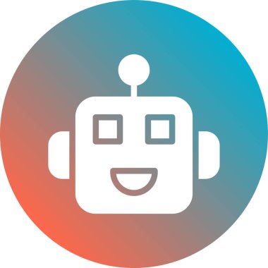 Robot simgesinin vektör illüstrasyonu