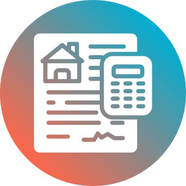 ev raporu simgesi, vektör illüstrasyonu