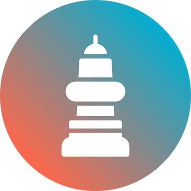 Yuvarlak bir simgenin vektör illüstrasyonu