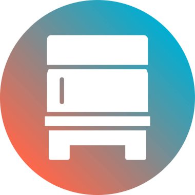 Buzdolabı. Web simgesi basit illüstrasyon