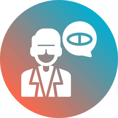 Doktor düz vektör simgesi