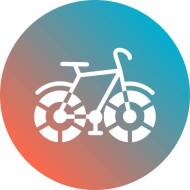 Bisiklet. Web simgesi basit tasarım