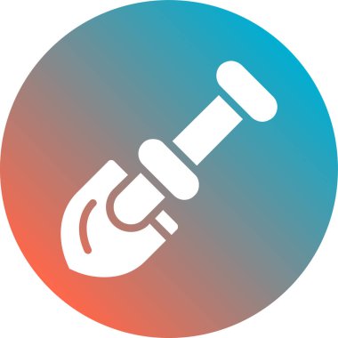 Çekiç simgesi soyut arkaplanda izole edildi