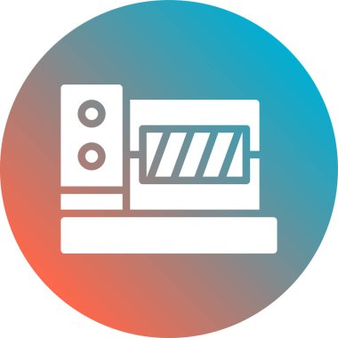 Benzin istasyonu simgesinin vektör illüstrasyonu