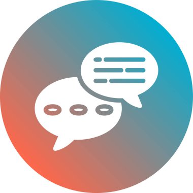 Sohbet simgesinin vektör illüstrasyonu