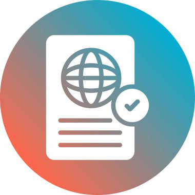 belge düz vektör simgesi