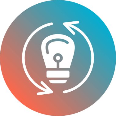 Ampul simgesinin vektör illüstrasyonu