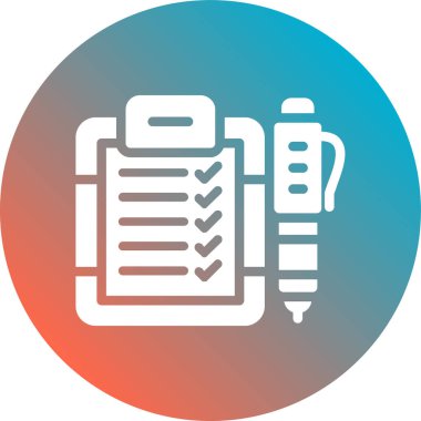 kontrol listesi simgesi, vektör illüstrasyonu