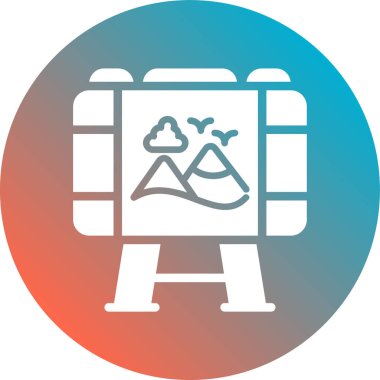 Kamp simgesinin vektör illüstrasyonu