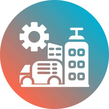 Modern oto tamir simgesinin vektör illüstrasyonu