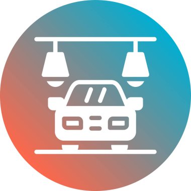 Araba simgesinin vektör illüstrasyonu