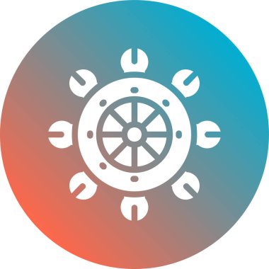 bir tekerleğin vektör simgesi