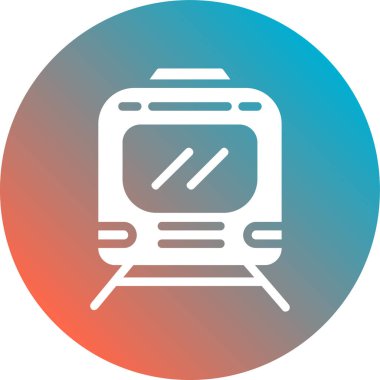 Tren simgesinin vektör illüstrasyonu