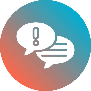 Soru işareti düz ikon vektör çizimi