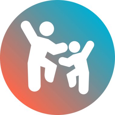 Aile yuvarlak vektör simgesi