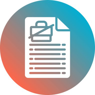 belge vektör renk çizgisi simgesi