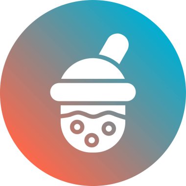 Kış şapka simgesi. Vektör çizim