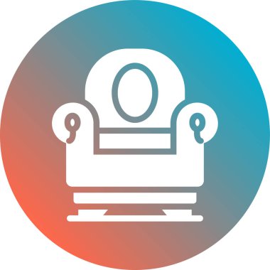 Sandalye. Web simgesi basit illüstrasyon