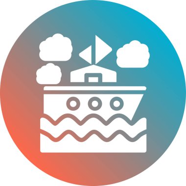 Tekne. Web simgesi basit illüstrasyon