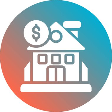 Web tasarımınız için emlak vektörü simgesi modern illüstrasyon şablonu