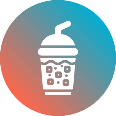 Soğuk içecek vektör sembol tasarımı