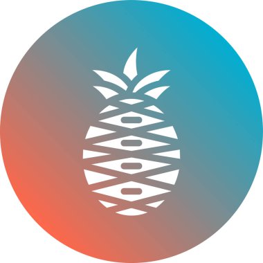 Tropik ananas simgesi, basit stil