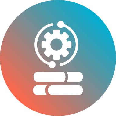 dişli düz düz vektör simgesi dekoru