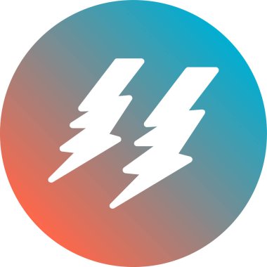 Bir yıldırım simgesinin vektör çizimi