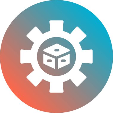 Bir teslimat servisinin kutusunun vektör illüstrasyonu