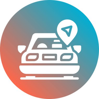 Araba simgesinin vektör illüstrasyonu