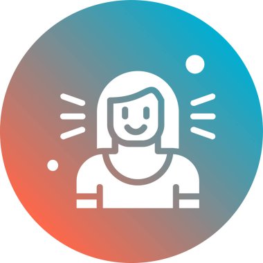 Moda tarzında izole edilmiş kadın simgesi