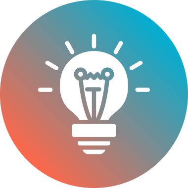 ampul simgesi, vektör illüstrasyonu