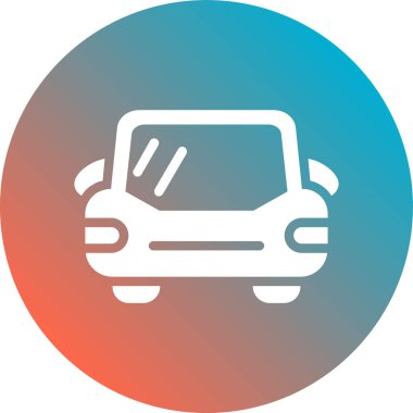 Araba simgesinin vektör illüstrasyonu