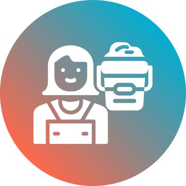 VR kulaklıklı adamın vektör illüstrasyonu