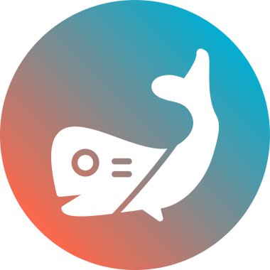 balık düzleştirilmiş vektör simgesi