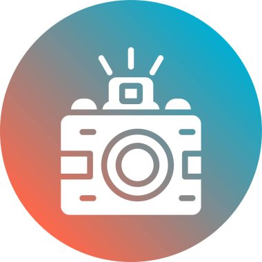 Kamera Simgesi Moda Biçiminde İzole Arkaplan