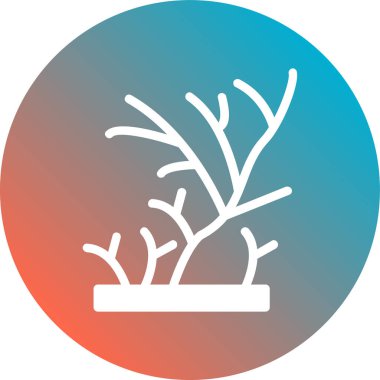 Bir ağaç simgesinin vektör illüstrasyonu