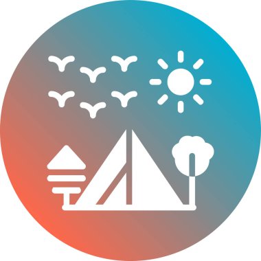 Kamp simgesinin vektör illüstrasyonu