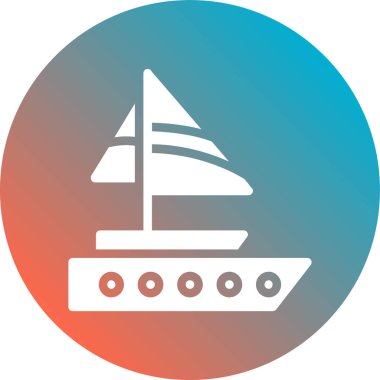 tekne simgesi, vektör illüstrasyonu