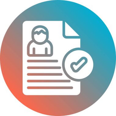 Uzun gölge vektör illüstrasyon tasarımı ile daire içinde kontrol listesi simgesi