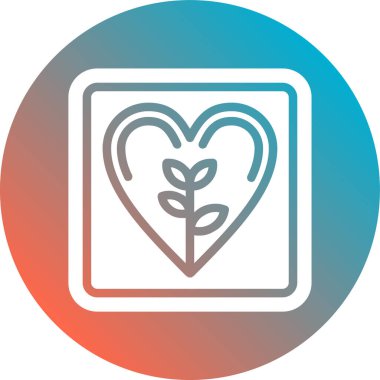 Bir kalp simgesinin vektör illüstrasyonu