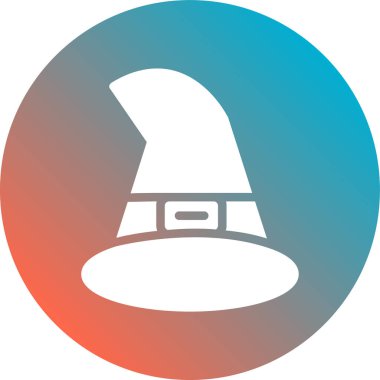 Bir şapka simgesinin vektör illüstrasyonu