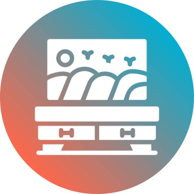 yatağın düz vektör simgesi