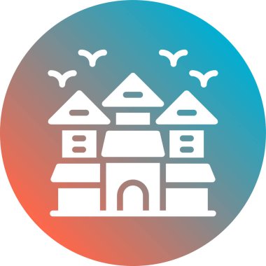 Modern binanın vektör illüstrasyonu