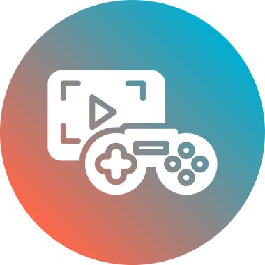 Uzun gölgede oyun denetleyici düz simge vektörü