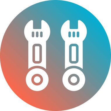 İngiliz anahtarı simgesi vektör illüstrasyonu