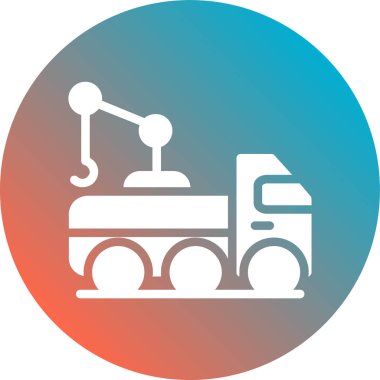 kamyon simgesi, vektör illüstrasyonu